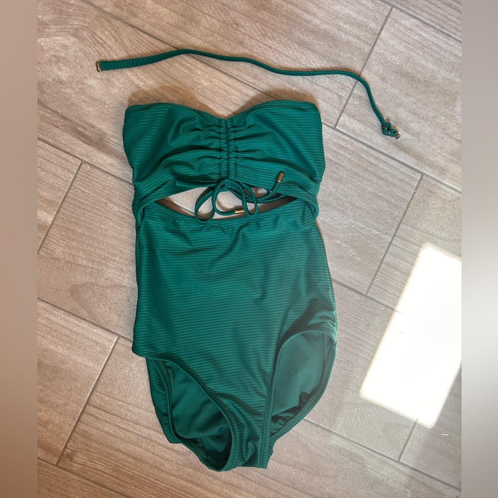GREEN ONE PIECE SWIMSUIT